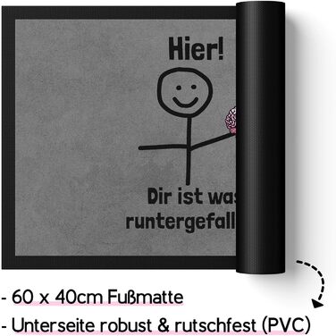 Щось упало на килимок перед дверима. Смішне прислів&39я фігурка з мозку-палички.