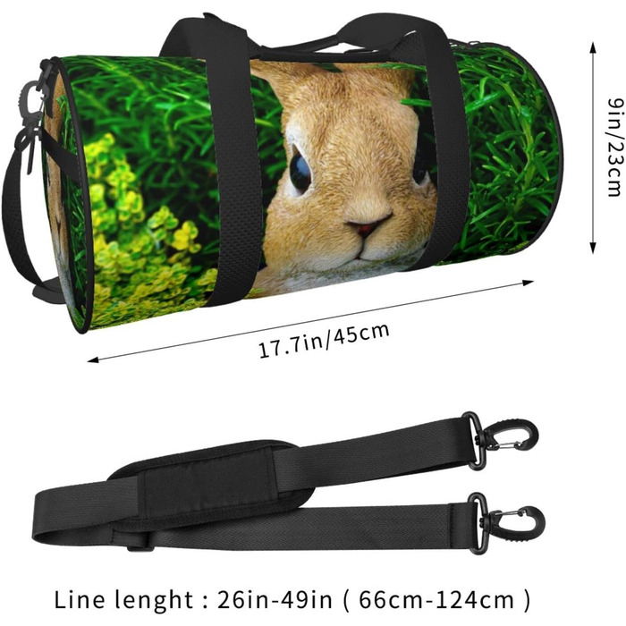 Дорожня сумка-мішок з коричневим кроликом, спортивна сумка для чоловіків та жінок, сумка для подорожей