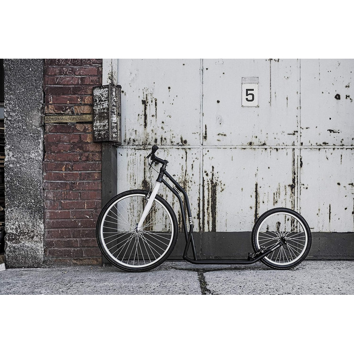 Самокат Yedoo Five kick - до 130 кг, самокат з пневматичними шинами 26/20 - самокат для дорослих, самокат для собак червоний