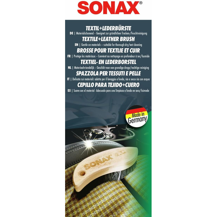 Сухе та вологе чищення текстилю та для дбайливого очищення гладких шкіряних поверхонь Артикул 04167410 TextileLeatherBrush
