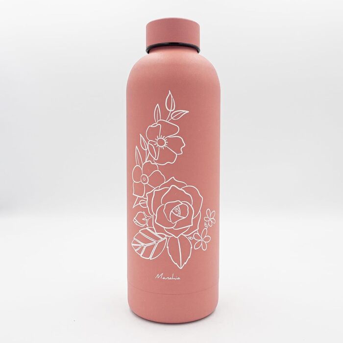 Подарункова термопляшка Manahia Godmother - Найкраща хрещена мати у світі - Термос з нержавіючої сталі 500 мл рожевого кольору - Ідея подарунка на хрестини, день народження та Різдво - У комплекті подарункова коробка