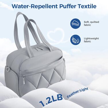 Жіноча дорожня сумка, легка спортивна сумка-пуховик з відділенням для взуття, сумка для вихідних, сумка для клініки, сумка для пологів, сумка для лікарні, дорожня сумка для авіаперельотів, фітнесу, сауни (сіра) Розмір сірий M 42*20*29