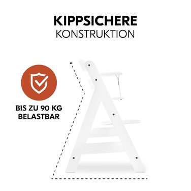 Стільчик для новонароджених Alpha Plus з відбійником 2в1 - дерев'яний стільчик для немовлят від народження, з накладкою на сидіння