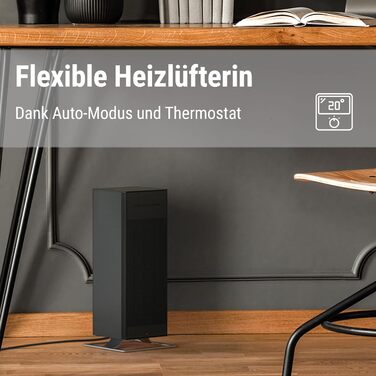 Великий вентилятор-обігрівач Stadler Form Anna з контролем температури, 8 режимами нагріву (300-200 Вт), захистом від перекидання та автоматичним режимом, білий