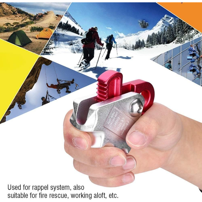 Спускний пристрій Climbing Stopper 15 KN з автоматичним гальмуванням, гальмо для мотузки, альпіністське спорядження для мотузки діаметром 9-12 мм