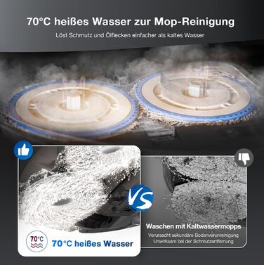 Робот-пилосос ECOVACS DEEBOT T30 Omni з функцією миття підлоги, робот-пилосос Mini Station, потужність всмоктування 11 000 ПА, ада