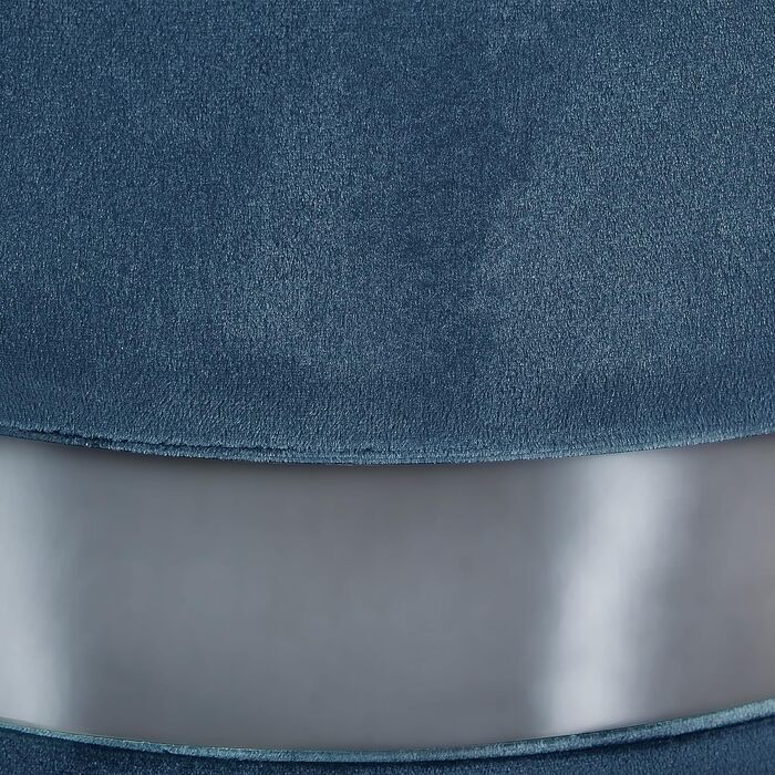 Пуф Beliani з місцем для зберігання, круглий, оксамитовий, синій, металевий, комплект з 2 шт., гламурний вигляд, табурети Doris