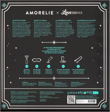 Еротичний адвент-календар AMORELIE Luxury Edition 2025, 24 преміальні інтимні подарунки