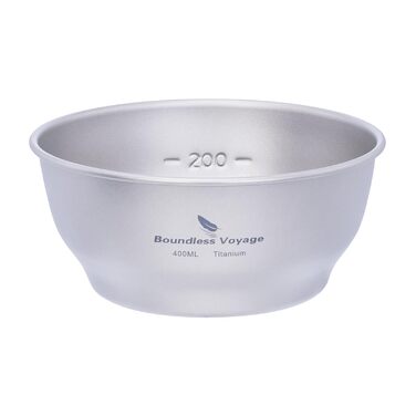 Мл титанова чаша-тарілка надлегка одностінна чаша-тарілка для кемпінгу на відкритому повітрі кухонне начиння з сумкою для перенесення Ti1105T Ti1105t-400 мл чаша, 400