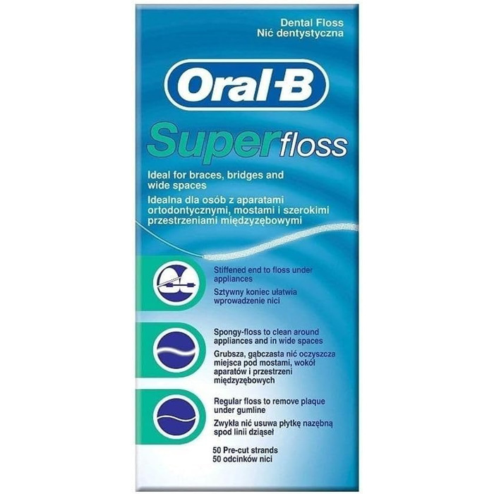 Зубна нитка ORAL B Superfloss, набір 6x50 шт.