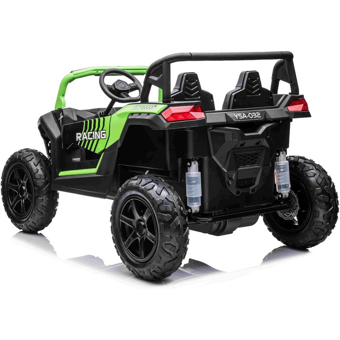 Дитячий електромобіль UTV XXL 24V 2 шт. місцевий, зелений, електромобіль для дітей 2 шт. місцевий, шкіряні сидіння, 2 двигуна по 1