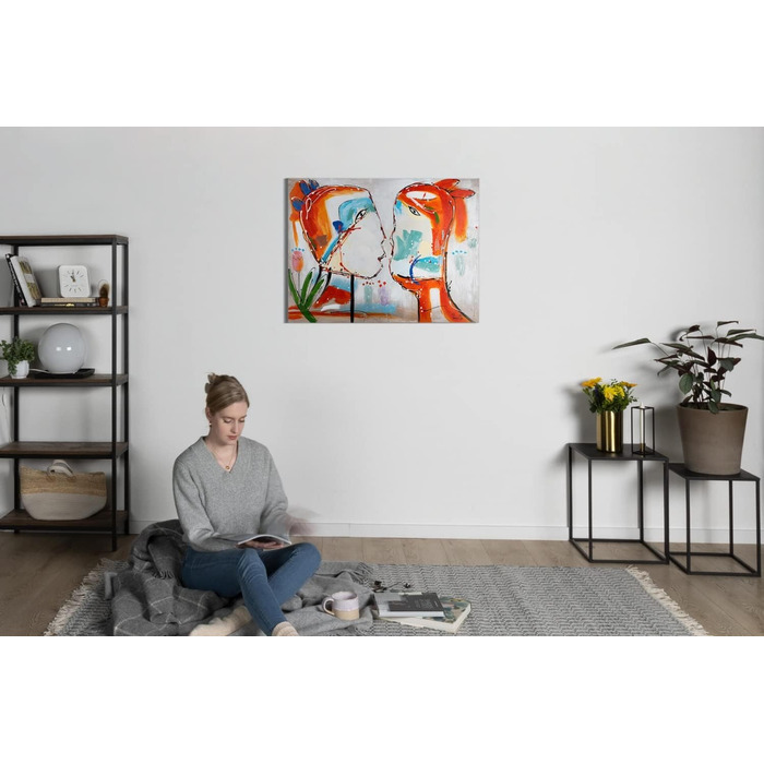 Картина на полотні 100 РУЧНИЙ РОЗПИС 100x75см Картина 'Заповіт на життя Обличчя Кольорові Фотошпалери вітальня