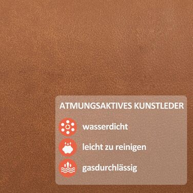 Крісло-реклайнер M MCombo з функцією відкидання, електрично регульоване крісло для телевізора, дихаюча штучна шкіра, USB та підставка для чашок, вітальня, 7033 (коричневий)