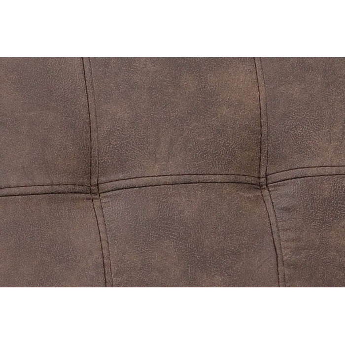 Обідня лавка Donna, зі спинкою, чохол Softex у вінтажному коричневому кольорі, Х-подібний металевий каркас кольору антрацит, 140x693 см Лавка зі спинкою