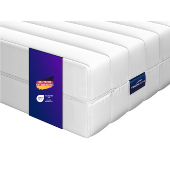 Ортопедичний матрац Traumnacht XXL з 7-зонними пружинами кишенькової форми, висота матраца 22 см, рівень жорсткості 3 (H3), 90 x 200 см, сертифікований Oeko-Tex, виготовлений відповідно до німецьких стандартів якості 90 x 200 см 22 см