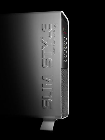 Тонкий вентилятор-обігрівач з потужністю нагріву 2000 Вт, функцією захисту від замерзання та варіантами транспортування, 39Longhi Slim Style HCX 3220 FTS