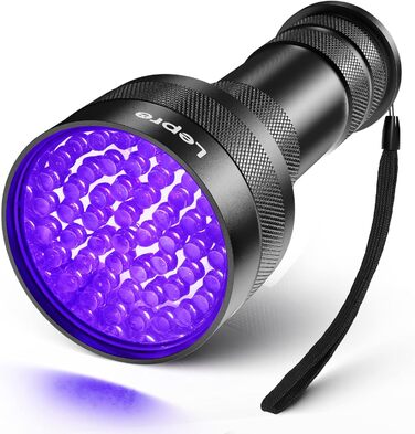 Ліхтарик Lepro UV Black Light з 51 світлодіодом, УФ-лампа HD51 Pets Детектор сечі Ультрафіолетове світло з 395 нм для засохлих пля