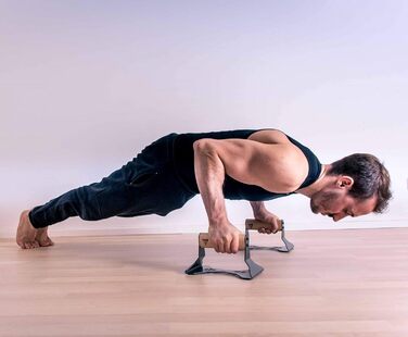 Ручки для віджимань PULLUP & DIP з ергономічною дерев&39яною ручкою та міцною сталлю - Нековзні турніки для віджимань, турніки для стійки на руках для силових тренувань та калістеніки