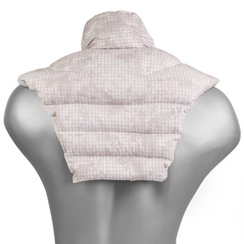 Подушка для шиї шийного відділу хребта - шия плечі спина - ріпакова подушка - подушка для шиї з підігрівом - зігріваюча подушка для шиї - колір сіро-бежевий, шеббі-шик