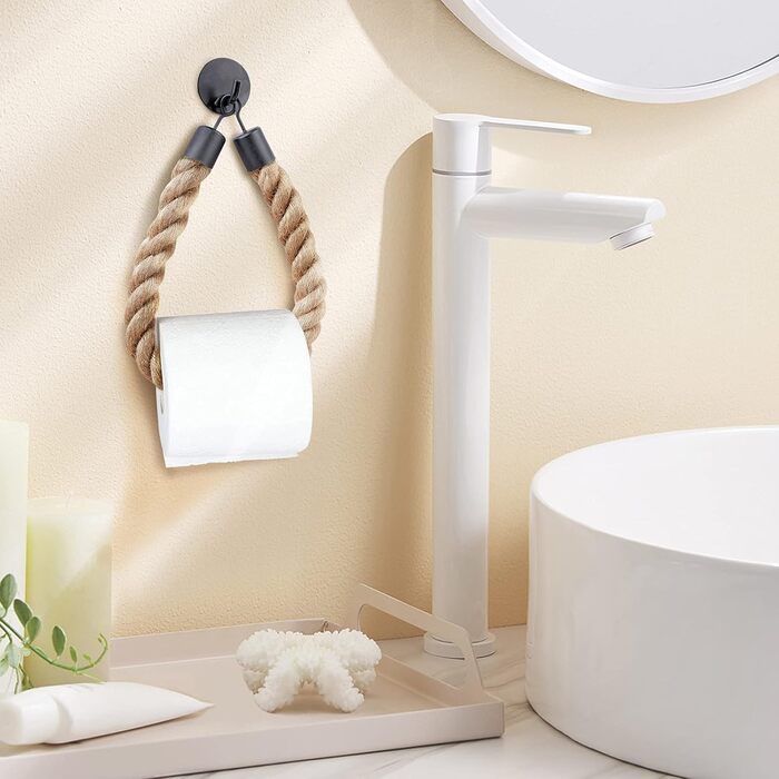 Тримач для туалетного рулону без свердління, вінтажний, самоклеючий шнур, тримач для туалетного рулону, тримач для рушників, трима