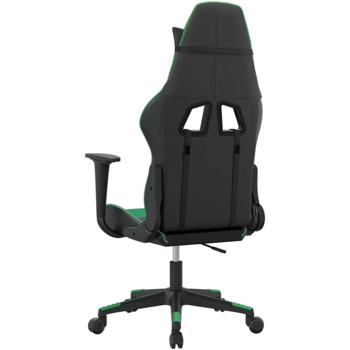 Ігрове крісло, чорно-зелена штучна шкіра, офісне крісло, ігрове крісло, обертове крісло, стілець для столу - 3143690