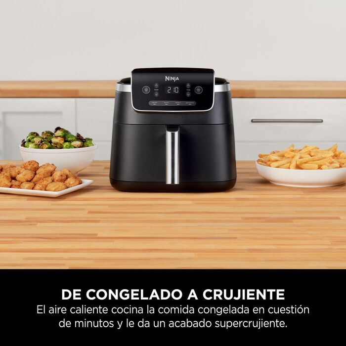 В-1, Мультипіч, Півень, Opwarmen, Drogen, Voor 1-2 порції, Digitaal, Voor Bevroren Voedsel, Anti-aanbak Lade & Mandje, 2000W, Zwart AF140EU, 4.7L, Enkele Lade, 4-