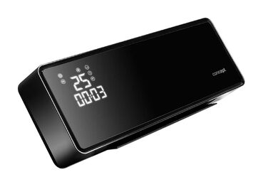 Керамічний настінний обігрівач Concept QH4001 з пультом дистанційного керування, світлодіодним дисплеєм, керамічним настінним вентилятором, таймером, функцією вентилятора, коливаннями, 2000 Вт, до 20 м, чорний (чорний)