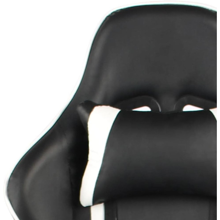 Ігрове крісло обертове біле ПВХ