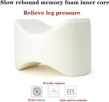 Подушка для ніг BLUEZY, подушка для колін для тих, хто спить на боці, подушка для колін з піни з ефектом пам&39яті, ортопедична подушка для колін для позиціонування подушок зі знімним та пральним чохлом A
