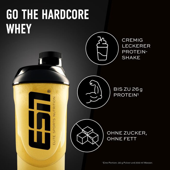 Протеїн ESN Iso Whey Hardcore, банан, 1000 г
