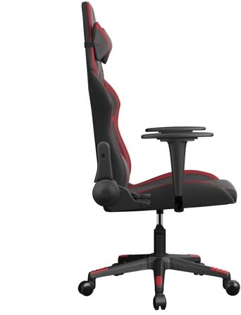 Ігрове крісло, чорно-бордова штучна шкіра, офісне крісло, ігрове крісло, обертове крісло, письмове крісло - 3143672