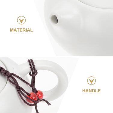 Набір для чаю NUOBESTY з керамічного чайника, портативний дорожній сервіз, термостійкий з ручкою для чаю вдома, в офісі та на відкритому повітрі