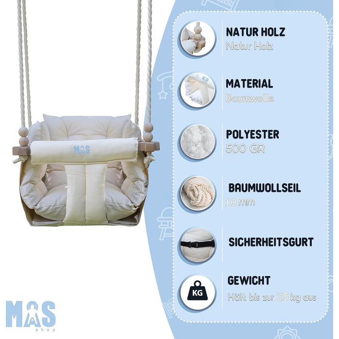 Дитячі гойдалки кімнатні з дерева граба з анкерними та кріпильними матеріалами для стелі, дитячі гойдалки садові, вантажопідйомніс