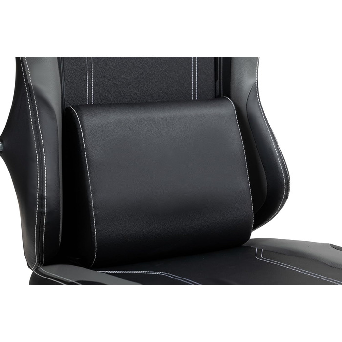 Чорно-сіре ігрове крісло - Підставка для ніг - Ергономічне - Регульована висота