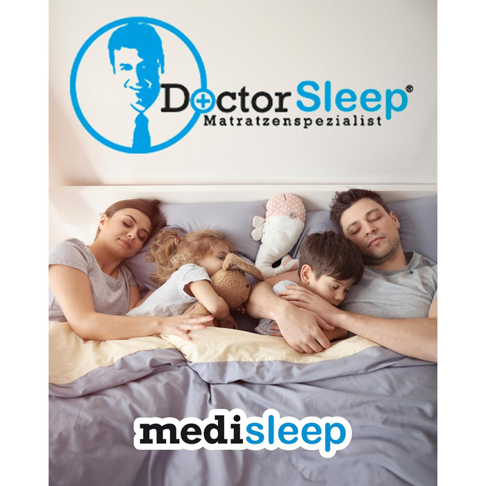 Матрац Doctorsleep Medisleep з холодної піни, що згортається в рулон, серцевина 10 см з чохлом - Milano smooth, рівень жорсткості 3 (90 x 200 см)