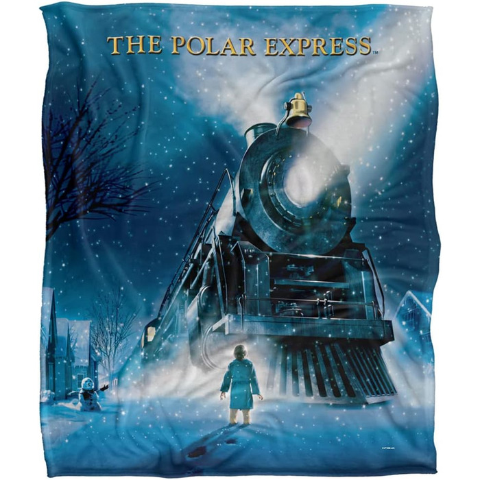 Ковдра Polar Express, дизайн офіційно ліцензований продукт, шовковисте, суперм&39яке покривало, 152 x 127 см