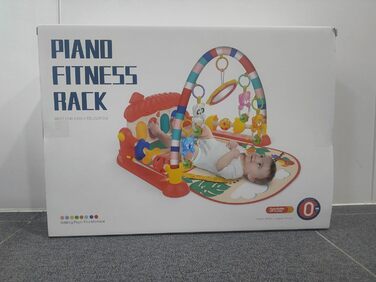 Ігровий килимок Eners Baby Gym Килимок для музичної активності Піаніно Baby Play Gym Час животика М'який килимок для малюків новонароджених малюків (гриби червоні)