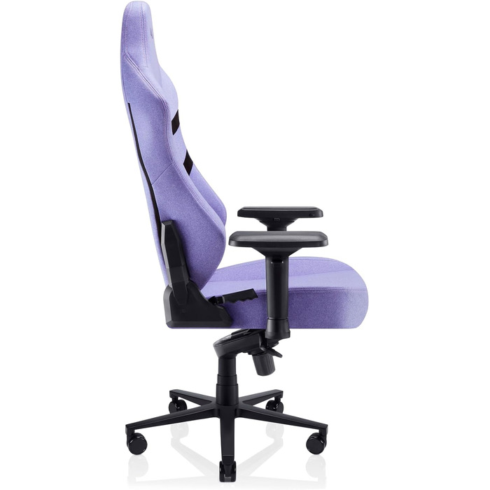 Геймерське крісло з повітропроникної тканини, ергономічне офісне крісло, крісло з поворотом на 160, підлокітники 4D, алюмінієва основа, подушка з піни з ефектом пам&39яті, професійне геймерське крісло (аметистово-бузковий) Тканина аметистово-бузковий