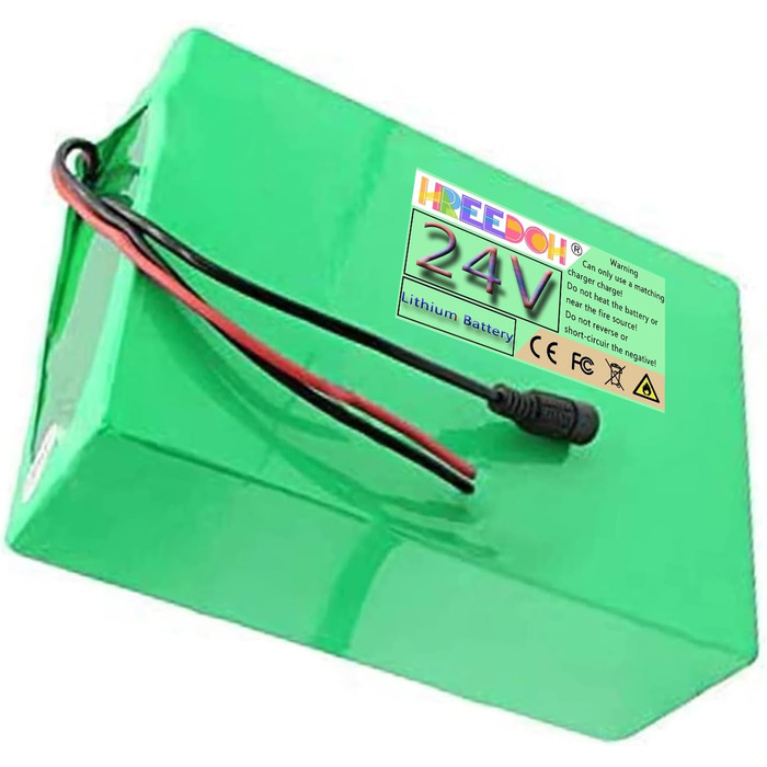 Літій-іонний акумулятор, 24 В, літієва батарея, 5 Аг, 7,5 Аг, 10 Аг, 12,5 Аг, 15 Аг, 17,5 Аг, 20 Аг, акумуляторна батарея із зарядним пристроєм для двигуна потужністю 0500 Вт, 24 В (25,2 В) 15 Аг 24 В (25,2 В) 15 Аг