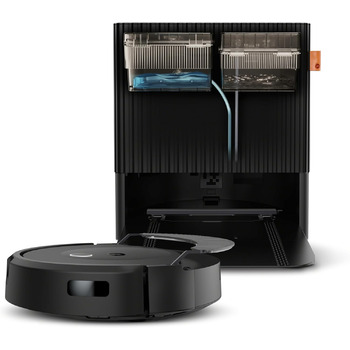 Робот-пилосос 2-в-1 зі станцією - самоочищення/заповнення та очищення швабри - мапує та запам'ятовує навколишнє середовище - розпі