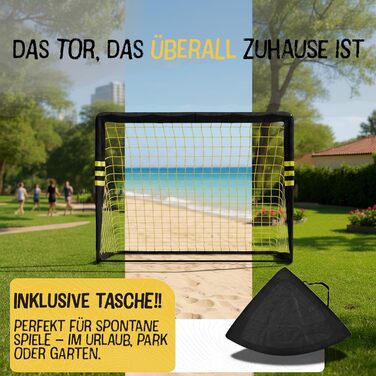 Висувні футбольні ворота для дітей, включаючи сумку для перенесення 120x90 см-150x240 см Сертифіковано EN71 та CE Стійкі до іржі та атмосферних впливів Футбольні ворота з міцними кріпленнями до землі Встановлення за 5 секунд Висувні ворота для використанн