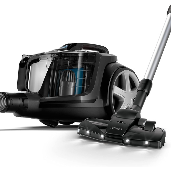 Пилосос без мішка, насадка TriActive LED, фільтр від алергії, 900 Вт) глянцевий чорний - FC9747/09 TriActive LED насадка 2 л, 7000