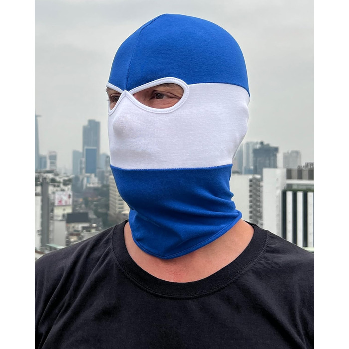 Балаклава PGWEAR у синьо-білу смужку Маска-балаклава-шапка Ультрас Хулігани