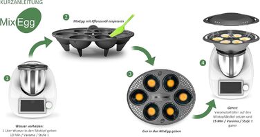 Вкладиш для браконьєрства mixegg сумісний з Thermomix TM6 TM5 TM31, яйцеварка Egg Poaccher, аксесуари