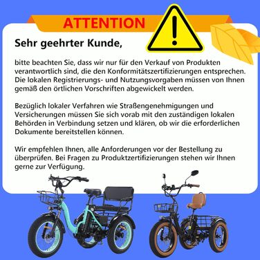 Електричний триколісний велосипед KAKIGO для дорослих, товсті шини 20x4, складаний алюмінієвий електровелосипед, двигун 250 Вт, 65 Нм, акумулятор 48 В 15,6 Аг, 25 км/год, передній та задній кошики, диференціал, запас ходу 90 км, червоний, з тримачем для т