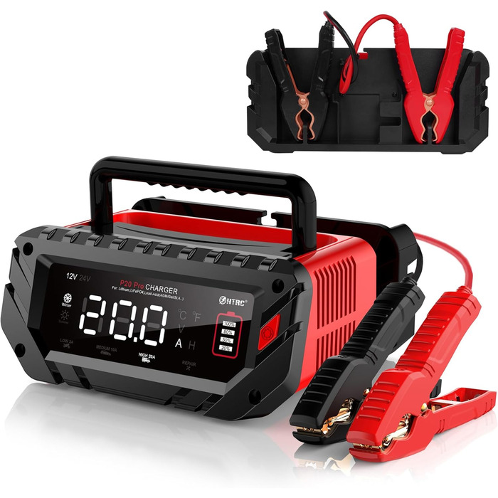Зарядний пристрій для автомобільних акумуляторів HTRC 12V/24V, зарядні пристрої 20А для автомобільних акумуляторів, зарядний прист