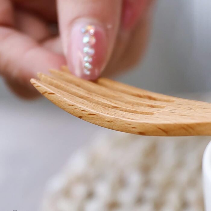 Багаторазових дерев&39яних ложок (21 см), виделка та ложка 2-в-1 з довгою ручкою, легкий комбінований посуд для подорожей, дерев&39яні дорожні столові прибори для походів та туризму, 10