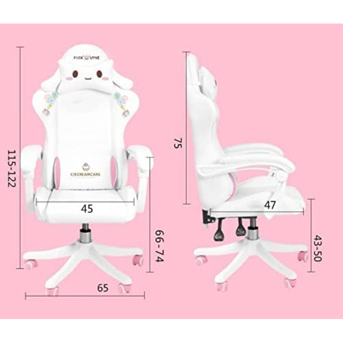 Геймерське крісло в гоночному стилі, ергономічне ігрове крісло з високою спинкою та поперековою опорою, відкидними підлокітниками, підголівником, шкіра, комп&39ютерне крісло керівника з високою спинкою, колір B Blue