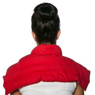 Подушка для плечей та шиї з коміром Вишнева кісточка органічна червона тканина забезпечує тепло для шиї альтернатива традиційній подушці для шиї