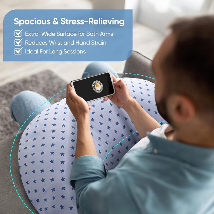 Подушка для читання WildFun для покращення постави та зменшення втоми, компактна подушка для підтримки рук під час читання, гри, роботи, сидіння в ліжку/дивані